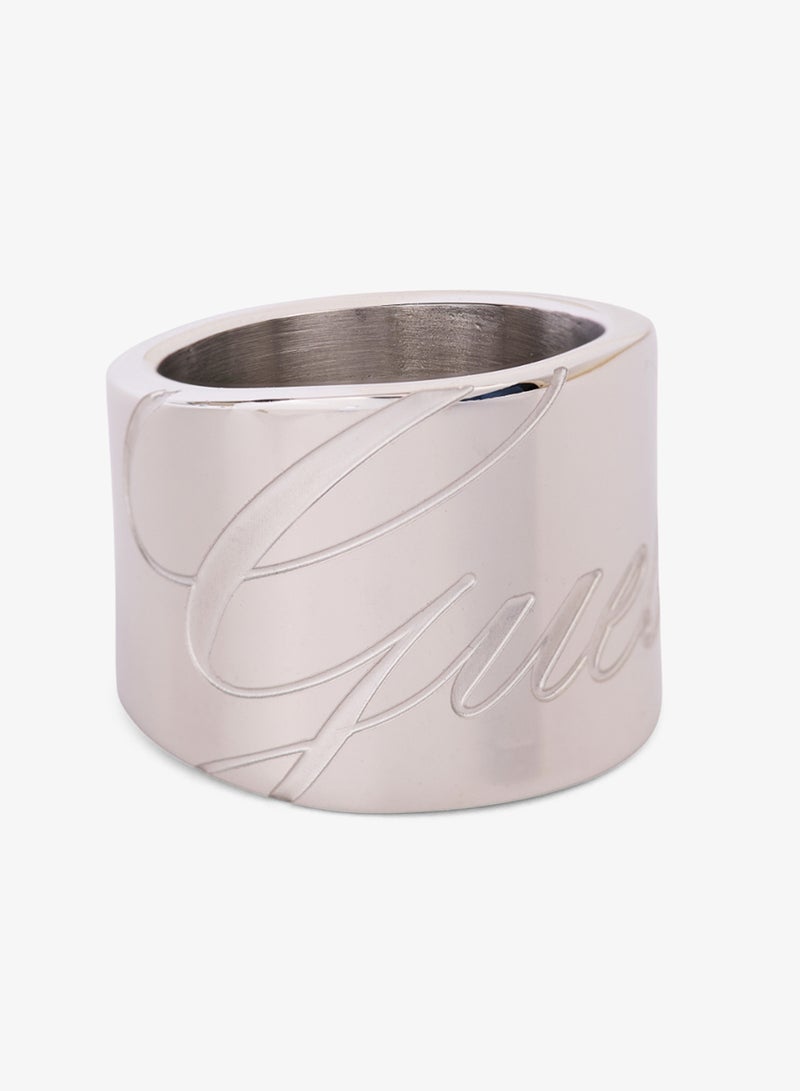 GUESS Logo Engraved Band Ring - Image 1