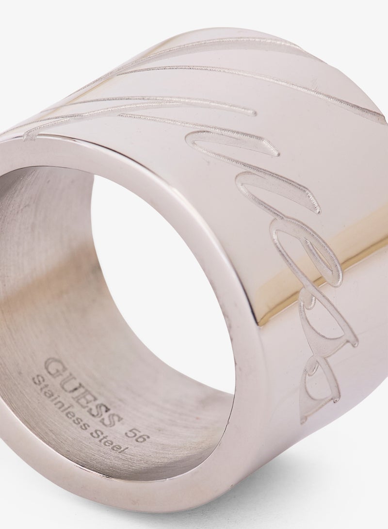 GUESS Logo Engraved Band Ring - Image 4