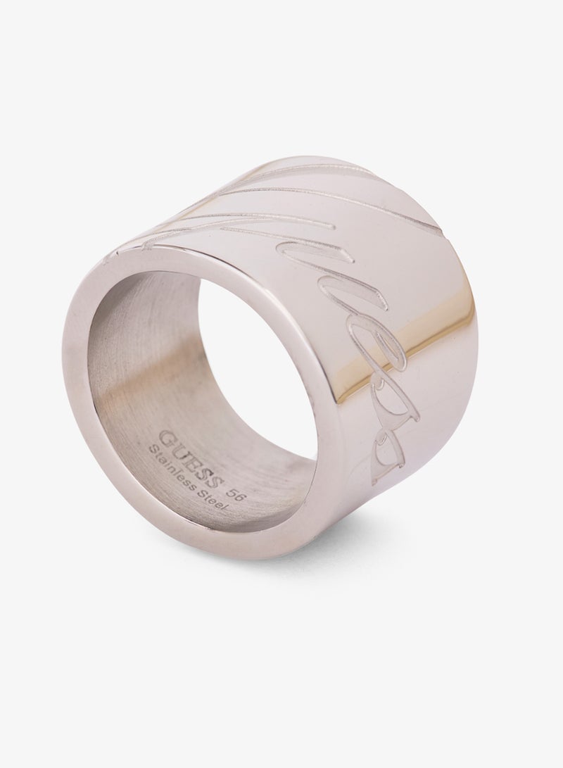GUESS Logo Engraved Band Ring - Image 2
