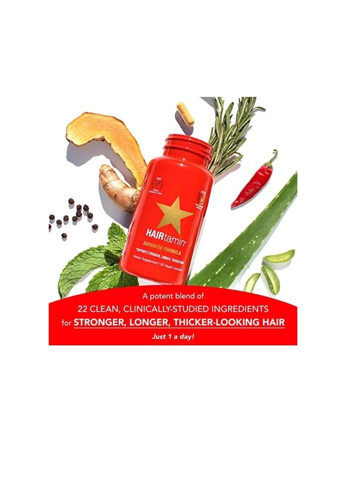 HAIRTAMIN - Hair Growth Vitamin For Strong And Shiny Hair 30 Capsules - Image 1