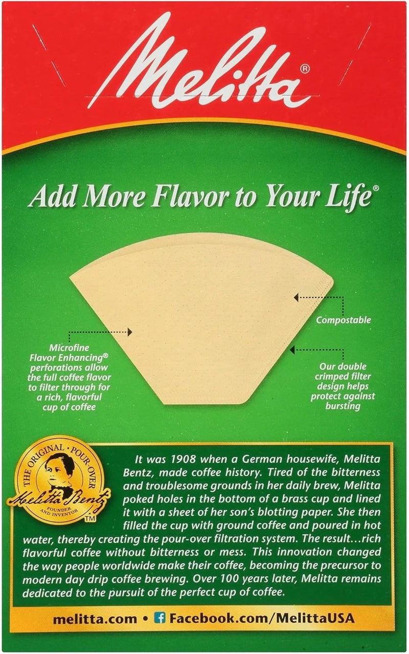 Melitta Melitta 622752 2 Natural Brown Cone Coffee Filters 100 Count 2pack - Image 4