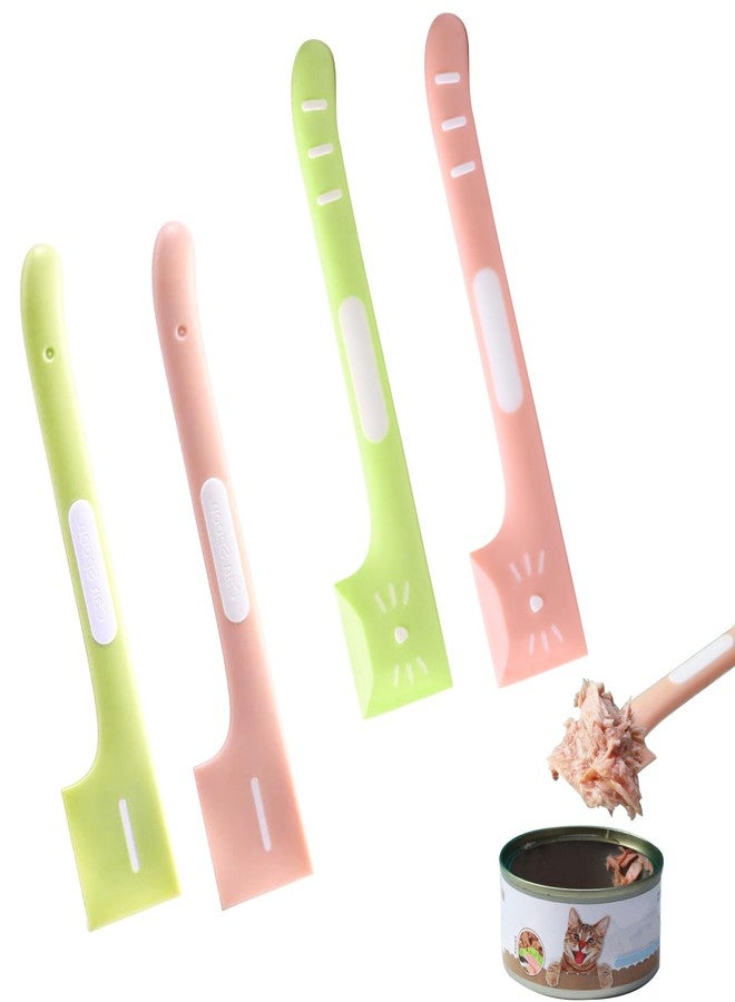 DonLeeving 4 PACK Pet Food Can Supplies Mixing Spoons Food Canned Scoop for Cat Dog Feeding Can and Wet Food Storage - Image 1