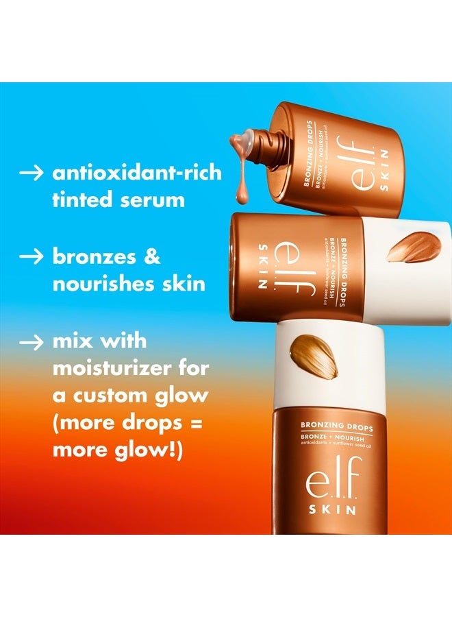 elf قطرات البرونزاج من SKIN، برونزر سائل للوجه والبشرة، ذهب نقي - Image 3