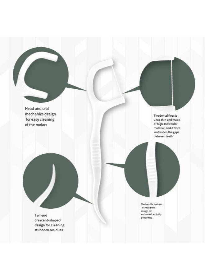 QZ 600-Pcs Dental Floss Toothpick,Teeth Stick,Tooth Picks,Floss Picks,Teeth Cleaning，Family Size (600 Picks) - Image 3