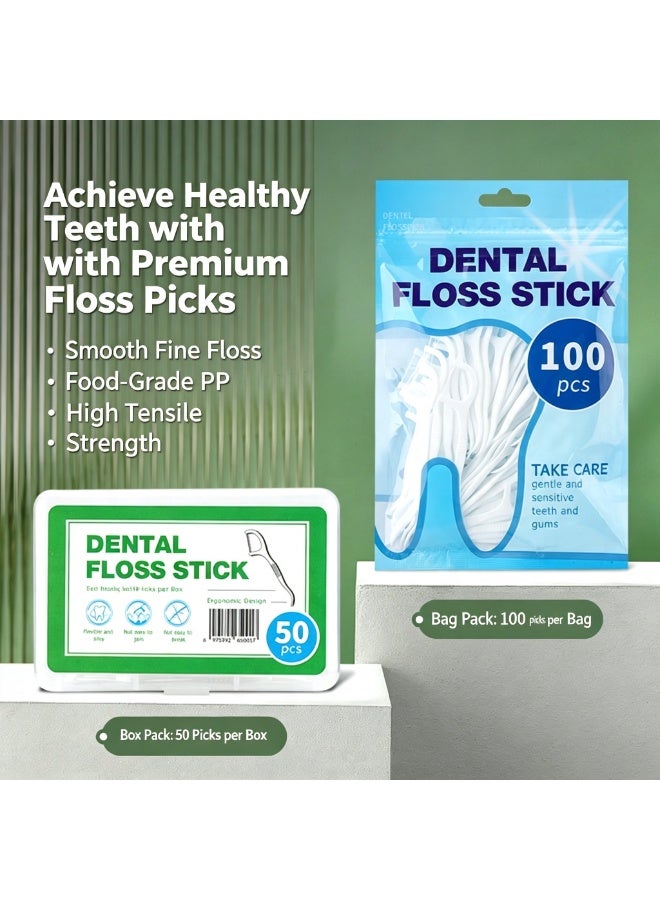 QZ 600-Pcs Dental Floss Toothpick,Teeth Stick,Tooth Picks,Floss Picks,Teeth Cleaning，Family Size (600 Picks) - Image 3