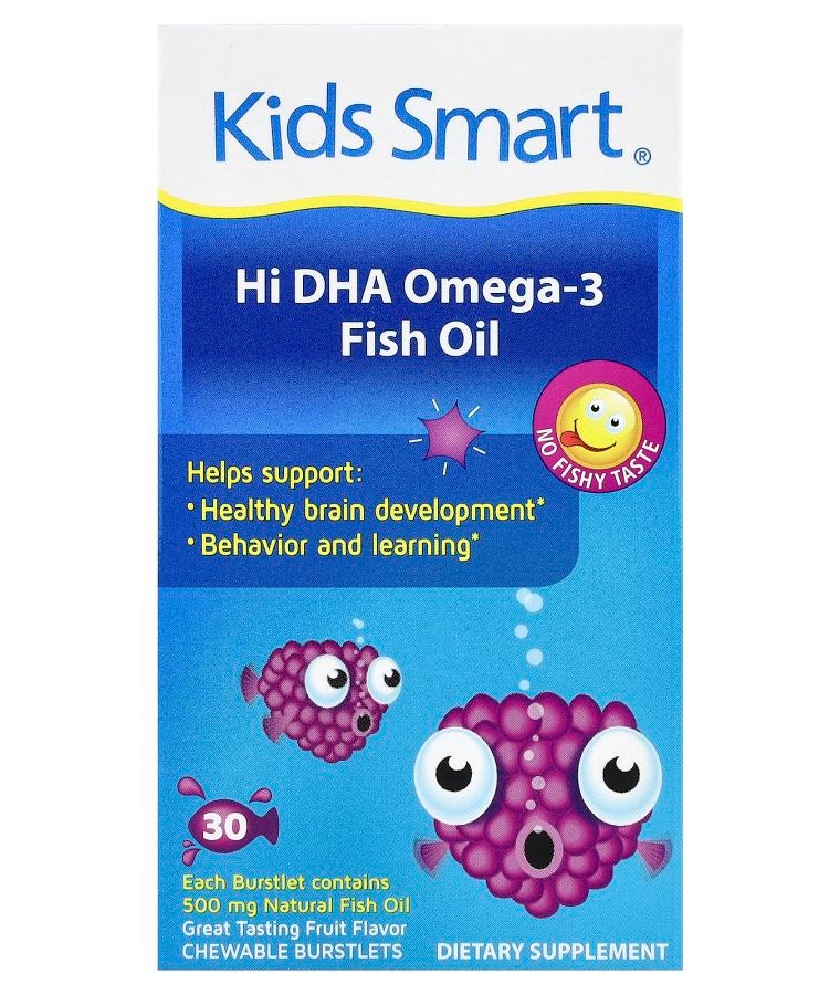 Hi DHA-Omega 3 Fish Oil Fruit 30 Chewable Burstlets