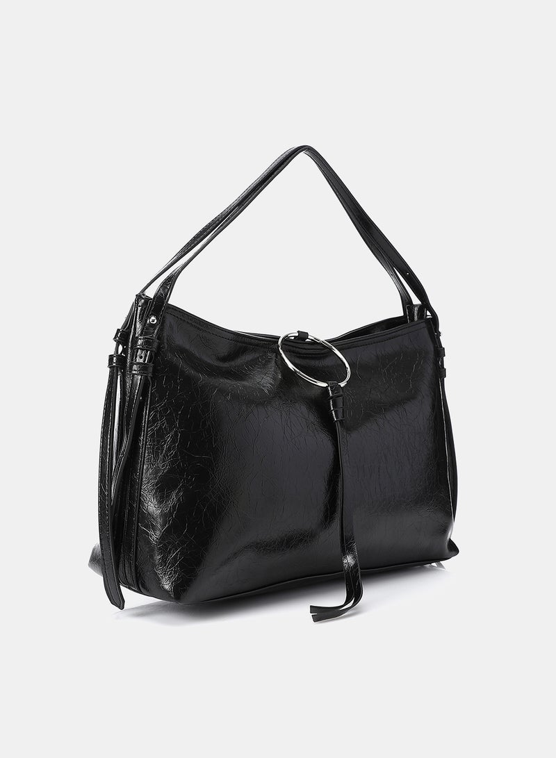 Dejavu Elegant Shoulder Bag-OYE-DJTX-001-Black - Image 2