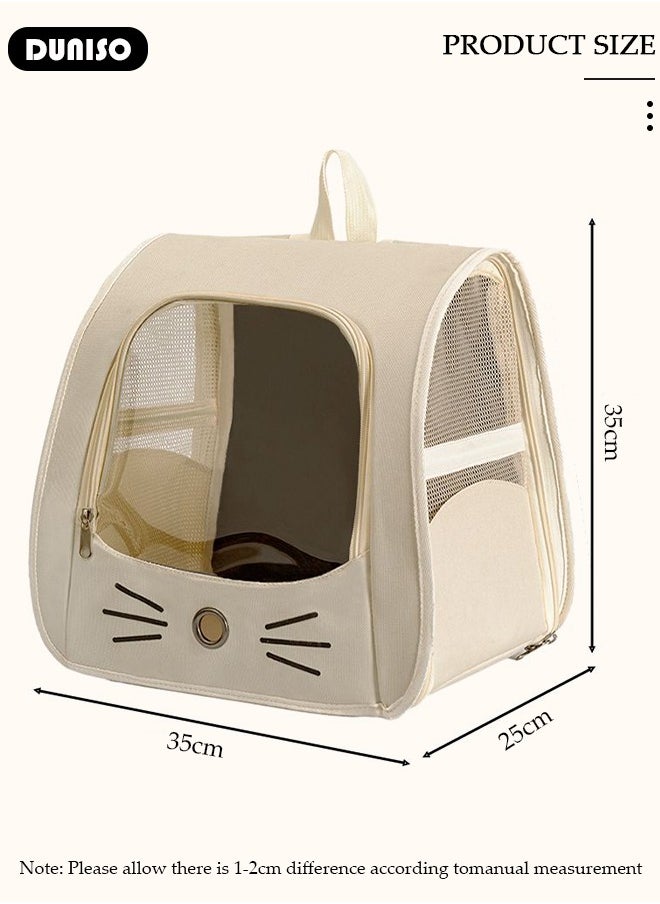 DUNISO Cat Backpack, Pet Carrier Backpack for Small Medium Dogs Cats, Pet Carrier Hiking Backpack with Ventilated Mesh, Pet Backpack for Airline Approved, Designed for Travel, Hiking, Walking & Outdoor Use  - Image 4