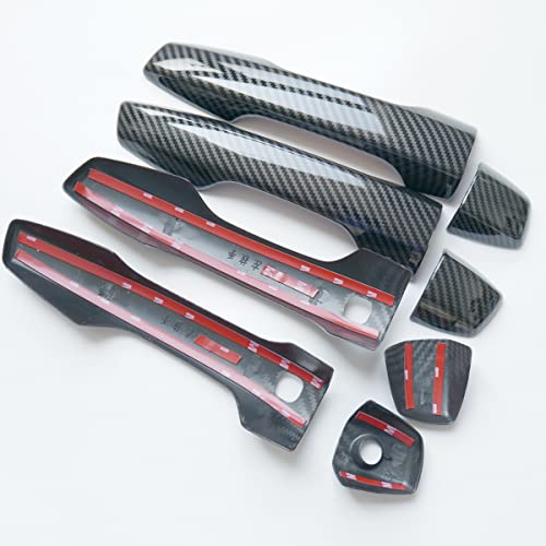 CYAuto Carbon Fiber Chrome Exterior Door Handle Cover Trims for Mitsubishi Outlander 2022 2023 2024 Eclipse Cross (Carbon Fiber Style) - Image 4