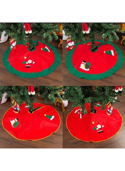 Christmas Decoration Tree Skirt Round Red Size: 60cm