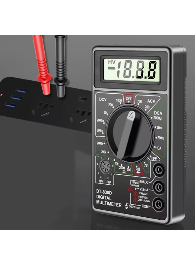 جهاز قياس رقمي متعدد DT-830D، فاحص كهربائي احترافي ذاتي النطاق - Image 1