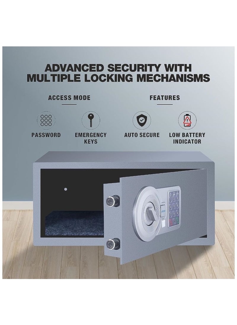 Ozone Agate Laptop Grey Safe Locker for Home | Offices | Retail | User PIN Code Access & Key | By Ozone India  - Image 3