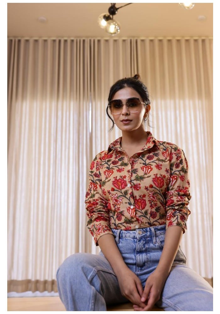 Label Flavia قميص كاجوال مزخرف بطبعة زهور للنساء - Image 2