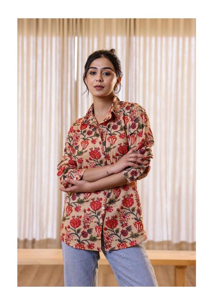 Label Flavia قميص كاجوال مزخرف بطبعة زهور للنساء - Image 1