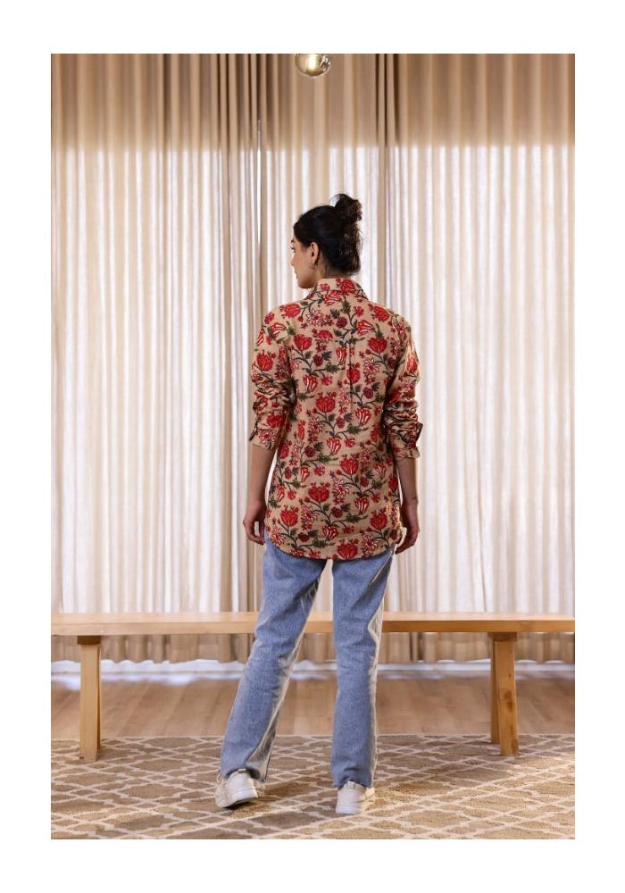 Label Flavia قميص كاجوال مزخرف بطبعة زهور للنساء - Image 4