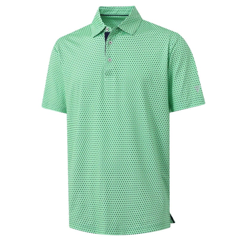 M MAELREG Golf Shirts for Men Dry Fit Print Patterns Performance Moisture Wicking Mens Polo Shirts Short Sleeve - Image 1