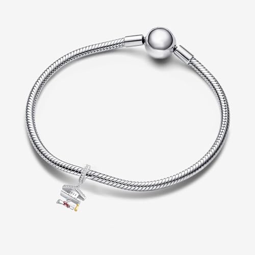 QeenseKc Class of 2025 Graduation Charm Bachelor's Hat Scroll Bead for Pandora Bracelet Necklace - Image 3