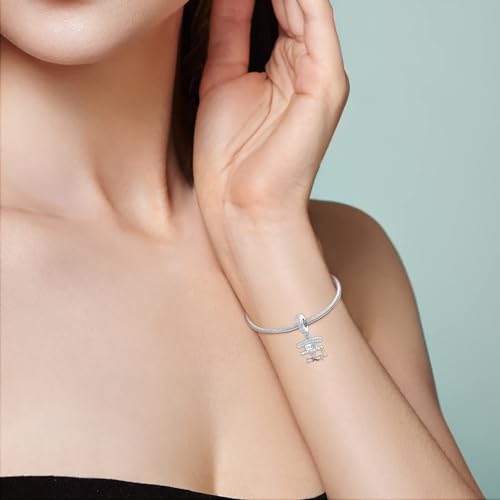 QeenseKc Class of 2025 Graduation Charm Bachelor's Hat Scroll Bead for Pandora Bracelet Necklace - Image 4