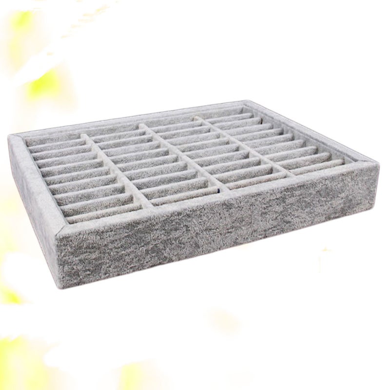 Jewelry Display Rack Bangle Storage Rack Showcase Jewelry Holder Bracelet Trays Grey (4 Rows) - Image 4