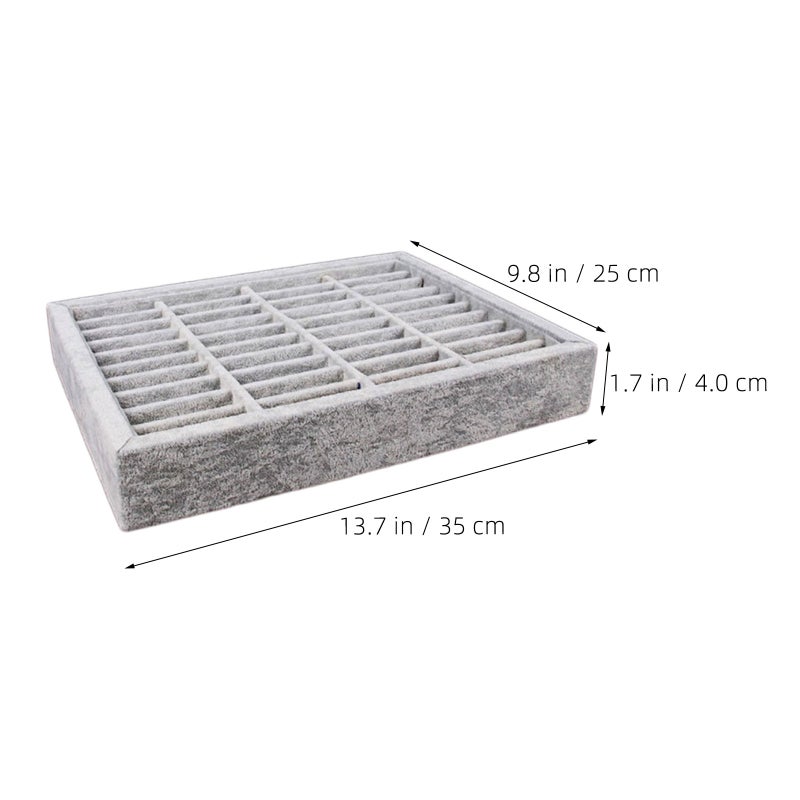 Jewelry Display Rack Bangle Storage Rack Showcase Jewelry Holder Bracelet Trays Grey (4 Rows) - Image 2