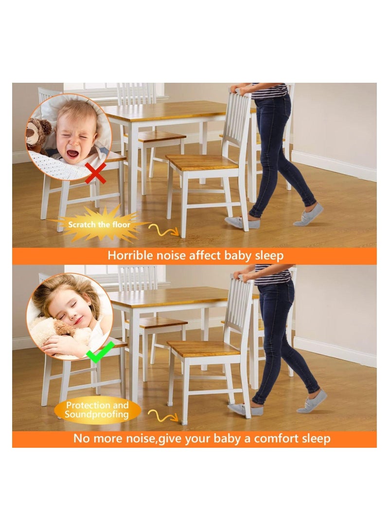 36 Pcs Square Chair Leg Floor Protectors, Furniture Pads for Hardwood Floors Silicone Chair Leg Caps Cover - Image 4