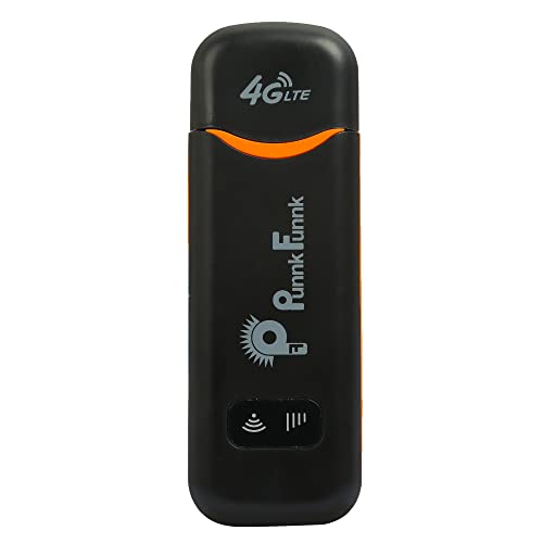 PunnkFunnk 4G LTE WiFi USB Band Dongle Stick with All SIM Network Support | 4G Data Card with up to 150Mbps Data Speed, Fast 4G Dongle, SIM Adapter Included (Black) - Image 1
