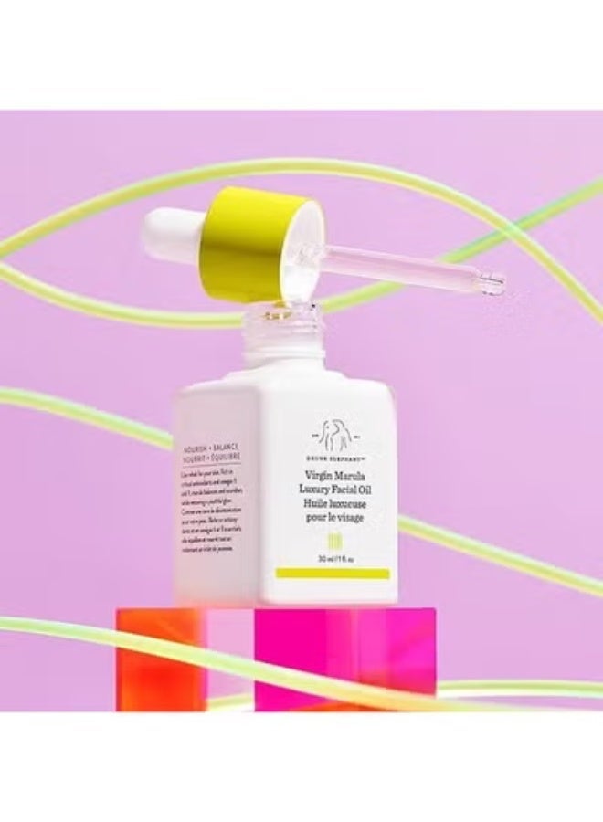 Drunk Elephant Virgin Marula Luxury Facial Oil - Gluten-Free and Vegan Anti-Aging Skin Care and Face Moisturizer 30ml - Image 4