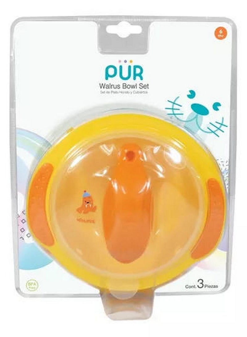 Pur Walrus Mealtime Set Yellow - Image 1