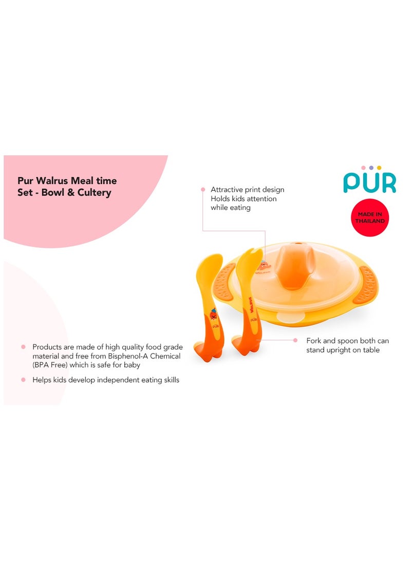 Pur Walrus Mealtime Set Yellow - Image 4