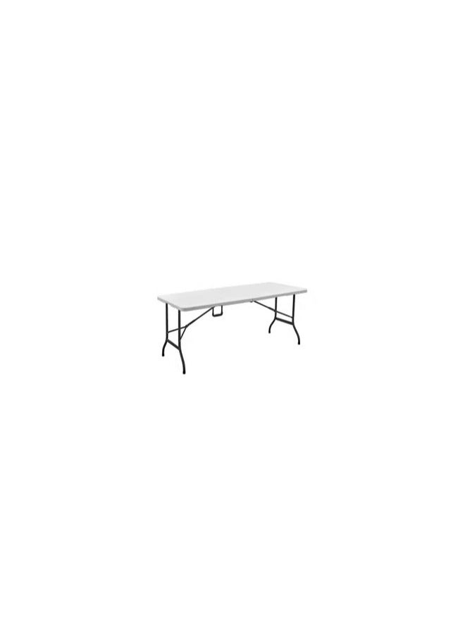 BJM Foldable Buffet Table White/Black 180x75x70centimeter - Image 1