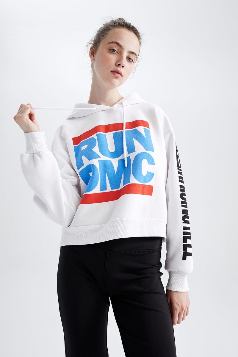 DeFacto Woman DeFactoFit Run-DMC Regular Fit Hooded Sweatshirt  - Image 1