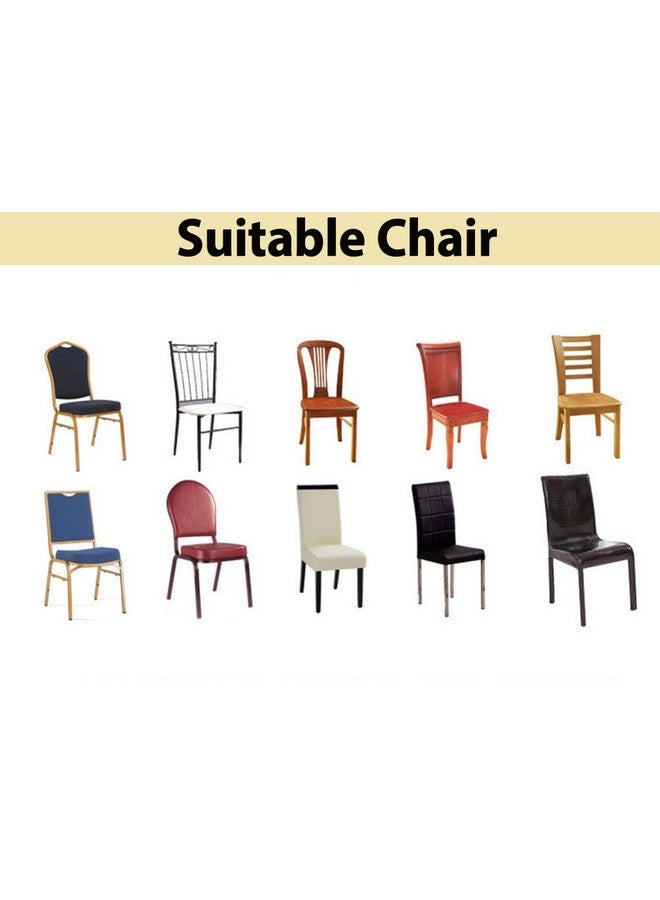 House of Quirk Polyester Spandex Printed Chair Cover Stretch Removable Washable Short Dining Chair Cover Protector Seat Slipcover (Poppy, Pack of 6) - Image 5