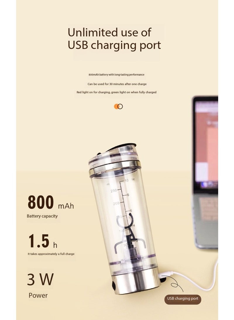 سكت شيكترو كوب قهوة كهربائي قابل لإعادة الشحن، سعة 300 مل، خلاط آلي، ميلك شيك، مسحوق بروتين، قابل لإعادة الشحن - Image 3