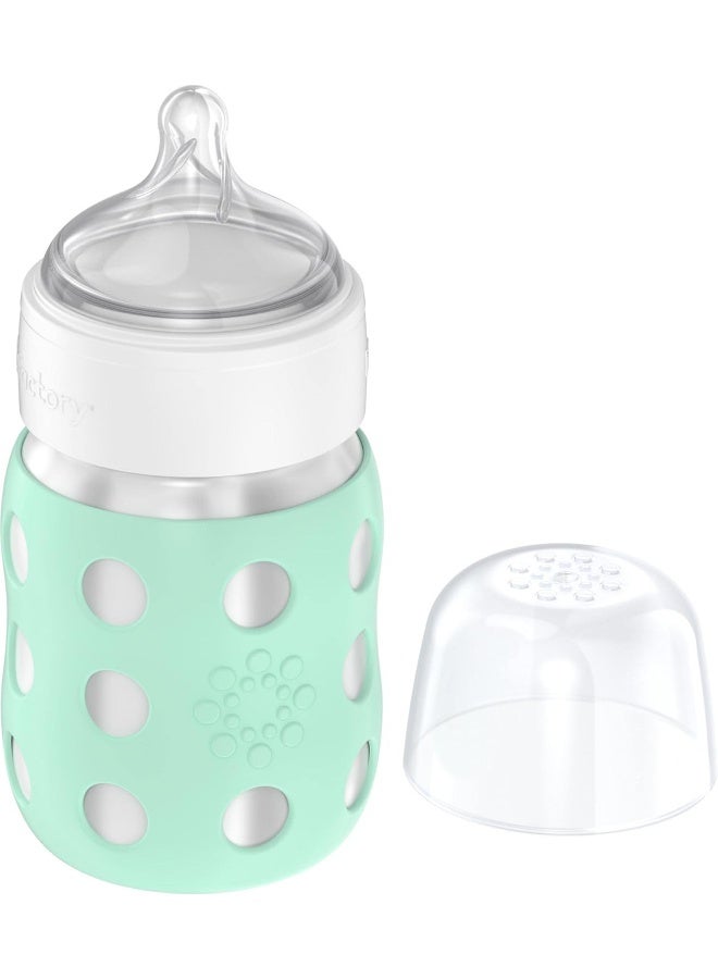 Lifefactory 8-Ounce Stainless-Steel Vacuum-Insulated Wide-Neck Baby Bottle with Stage 2 Nipple (3-6 Months) Mint, LS2211WMI4 - Image 3