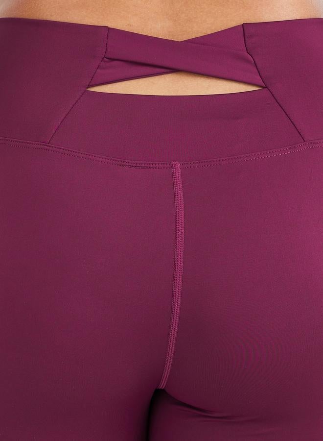 Styli Gymspire Edition - Label Broad Waist Side Pocket Flared Leggings with Text Detail - Image 5