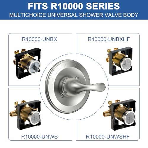 KANDENT Replacement for D Faucet 13 Series Single-Function Shower Valve Trim Kit, Shower Handle, Brushed Nickel Shower Trim Kit T13020-SS (Cartridge and Valve Not Included) - Image 5