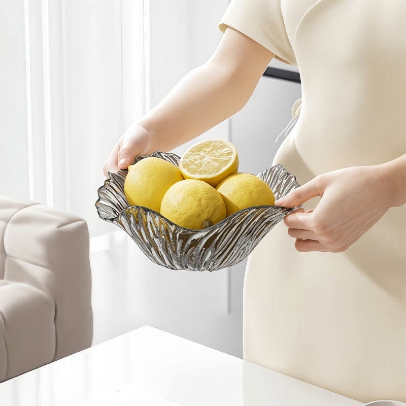 Golden Petal Fruit Bowl Vegetable Salad Plate Nordic Creative Home Kitchen Restaurant Party Use - Image 1