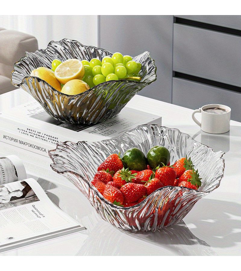Golden Petal Fruit Bowl Vegetable Salad Plate Nordic Creative Home Kitchen Restaurant Party Use - Image 2