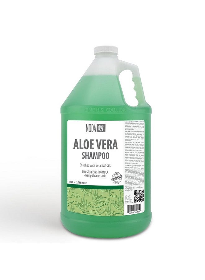 MODA - Moisturizing Shampoo for All Hair Types, Aloe Vera, 128 Oz, Professional - Deeply Cleanses and Conditions, Strengthens, Restores and Shine your Hair - Image 1