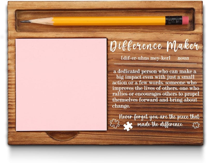 akeke Thank You Appreciation Gifts for Friends Women Men Leader Coach Boss Mentor Team Employees Coworkers Coworker Leaving Difference Maker Self-Stick Note Pad Holders GAA49 - Image 1