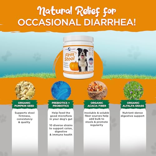 Vital Planet - Firm Stool – Dog Stool Hardener, Eliminates Diarrhea and Gas - Pumpkin, Probiotics and Prebiotics for Healthy Digestion, Fiber for Firmer Stools and Regularity - 111 Grams 30 Servings - Image 5
