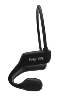 Faster Open Ear Duo Wireless Headphones - Bone Conduction Sports Earphones - IPX5 Waterproof Earbuds with Microphone, 6D Surround Sound, Bluetooth 5.3, 6-Hour Talk Time, and Type-C Charging - For Exercise, Gym, Music (Black)  - Image 1