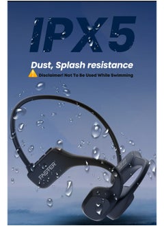 Faster Open Ear Duo Wireless Headphones - Bone Conduction Sports Earphones - IPX5 Waterproof Earbuds with Microphone, 6D Surround Sound, Bluetooth 5.3, 6-Hour Talk Time, and Type-C Charging - For Exercise, Gym, Music (Black)  - Image 2