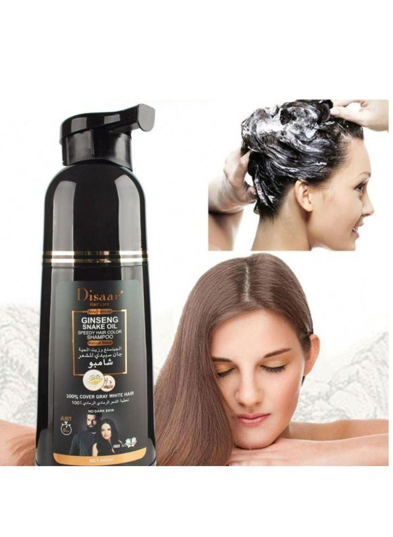 Disaar Black Dye Hair Shampoo 400ml - Image 4