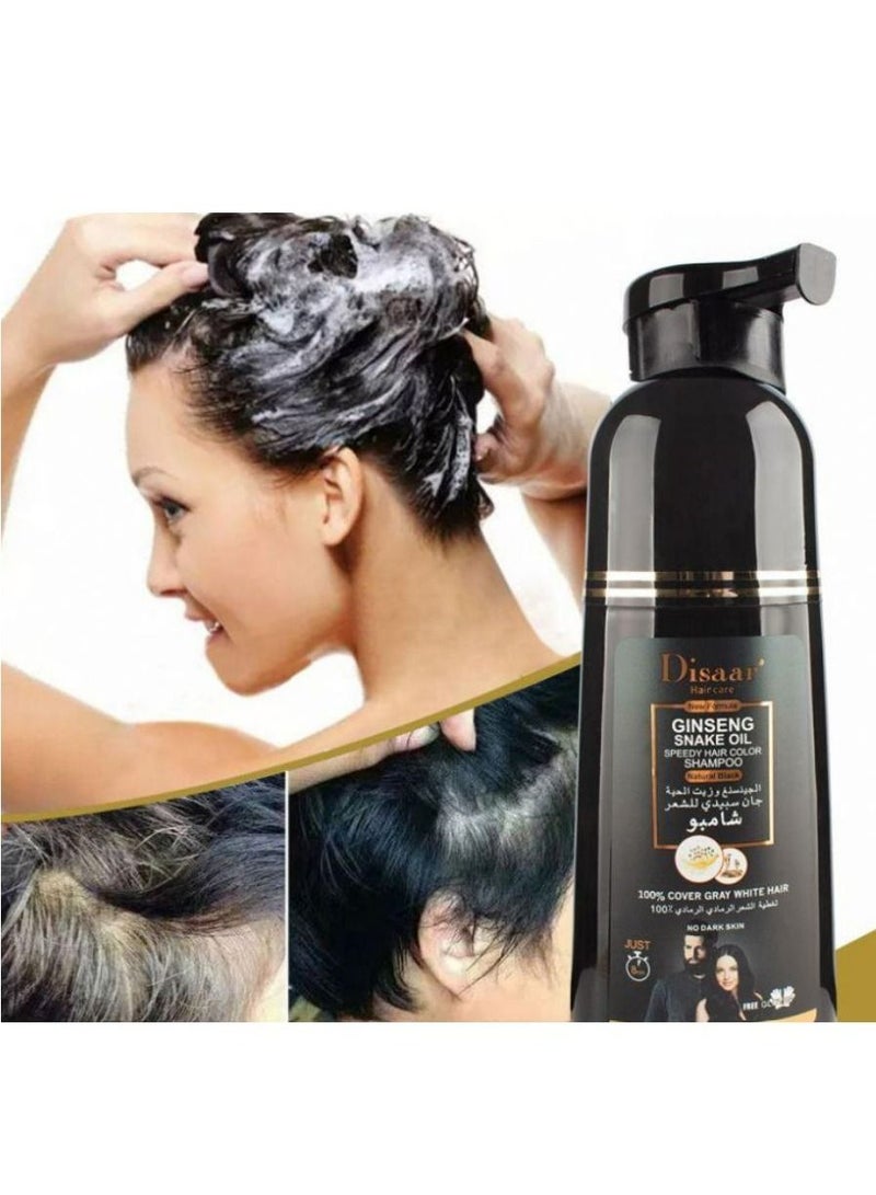 Disaar Black Dye Hair Shampoo 400ml - Image 3