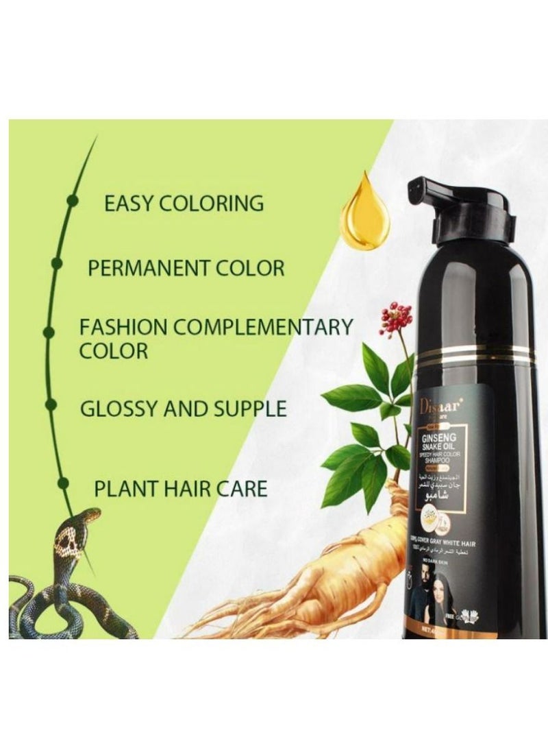 Disaar Black Dye Hair Shampoo 400ml - Image 5