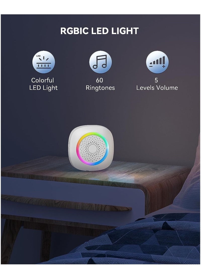 RL Wireless Doorbell Night Light LED Chimes 300M With One Button Distance Battery Support - Image 3