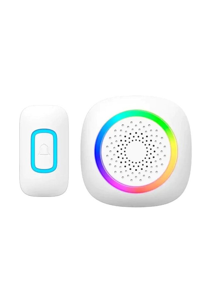 RL Wireless Doorbell Night Light LED Chimes 300M With One Button Distance Battery Support - Image 1