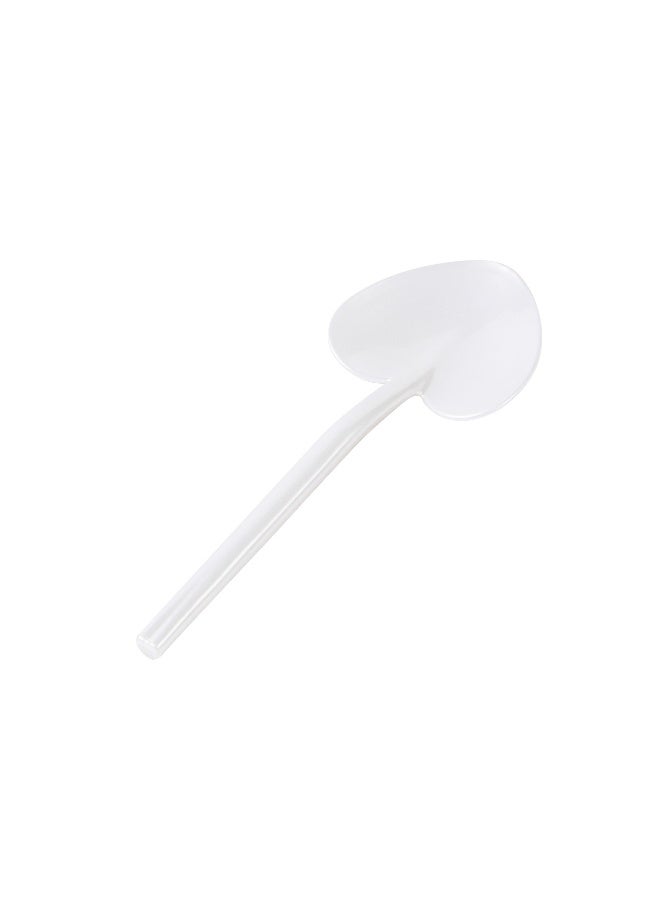 Restaurantware 3.5 Inch x 1.3 Inch Heart Spoons, 500 Disposable Mini Plastic Spoons - Heart-Shaped, For Desserts, Pearl White Plastic Tasting Spoons, For Parties Or Events - Image 1
