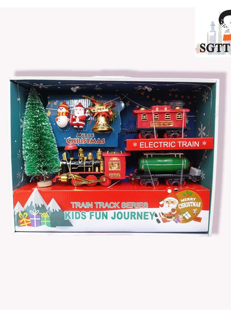 TOY GARDEN Christmas Train Set - Toy Train Set with Lights and Sounds, Round Railway Tracks for Under / Around The Christmas Tree Gift for Kids Children  - Image 3